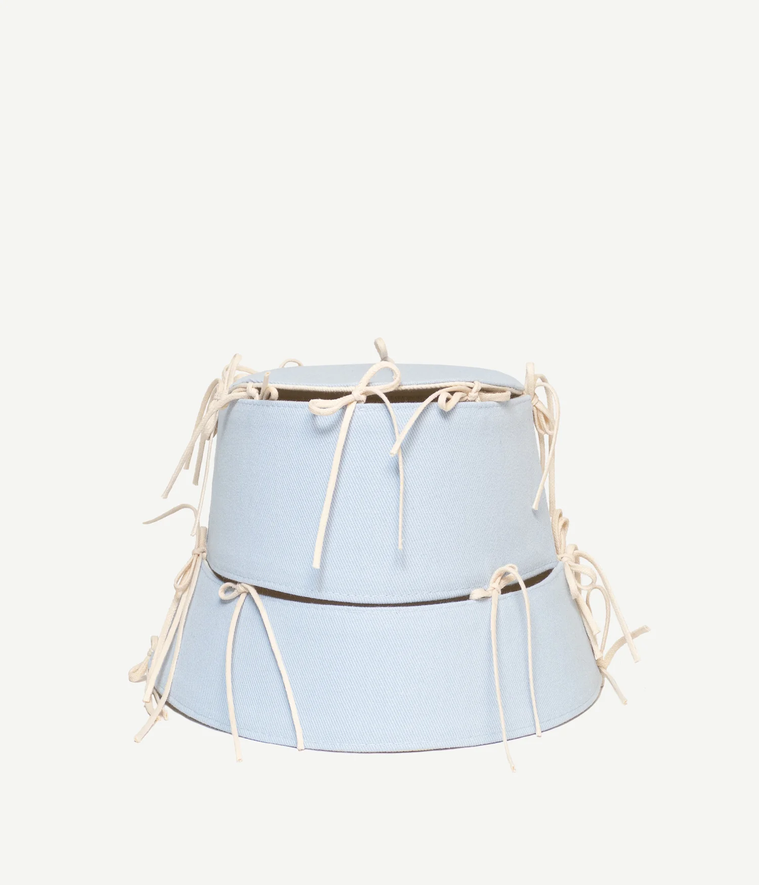 HAT BOW BUCKET Blue/Beige